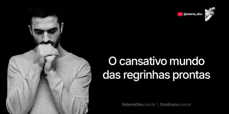 Uma reflexão sobre o mundo das regrinhas prontas e da robotização dos seres humanos. Viramos máquinas?